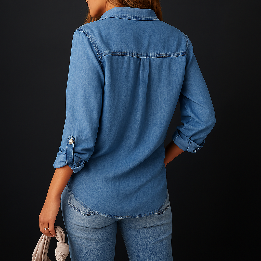 Chic Denim Button Down - HESTONS